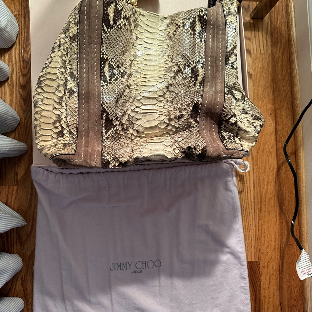 Beautiful Mint condition Jimmy Choo Python Snake skin bag.